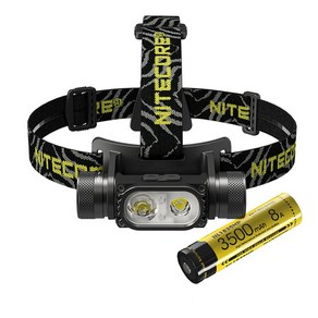 NITECORE 충전식 헤드라이트 조절식 스포트라이트 투광 조명 듀얼 빔 헤드램프 2000 루멘 야외 캠핑 NL1835HP HC68