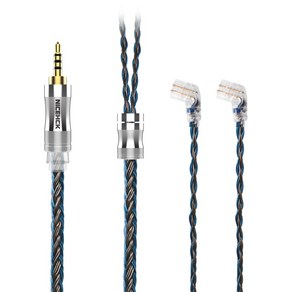 NiceHCK C24-2 코어 실버 도금 구리 이어폰 업그레이드 케이블 3.5mm/2.5mm/4.4mm MMCX/NX7/QDC/0.78 2Pin, 07 2.5mm With QDC 2Pin, 07 2.5mm With QDC 2Pin