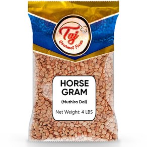 TAJ Indian Hose Gam (Muthia Kulith Kulthi Beans) 4-Pounds TAJ 인디언 말 그램(무티라 쿨리스 쿨티 콩) 4파운드, 1개, 1.81kg