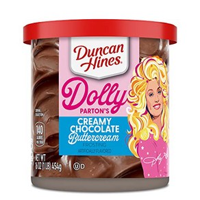 Duncan Hines Dolly Paton's Favoite Chocolate Butte 던컨 하인스 돌리 파튼이 가장 좋아하는 초콜릿 버터크림 풍미 케이크 프로스팅 16온, 1개, 453g