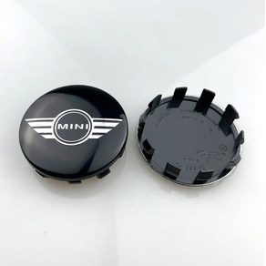자동차 스포일러 4개 56mm 미니 휠 센터 캡 블랙 허브 커버 미니쿠퍼 원 S JCW R56 R50 R53 R55 R57 R60 F54 F55 F56 악세사리, 56mm wok
