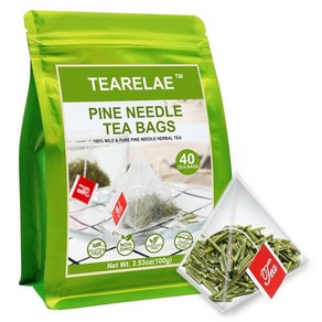 TEARELAE TEALRAE 세나 허브 다이어트 변비 숙변 Tea 1.5g x 64 카운트 잎 티백 100% 인도 무카페인, Pine Needle Tea Bags, 100g, 1개, 64개입