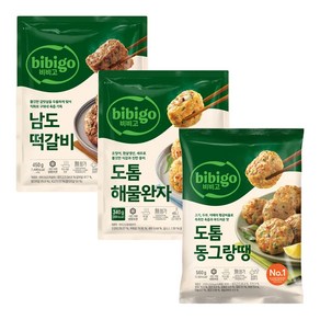 CJ 비비고 도톰동그랑땡 560g + 도톰해물완자 510g + 남도떡갈비 450g, 1세트, 1.52kg