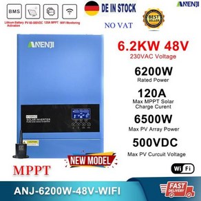 하이브리드 태양광 인버터 태양광 충전 컨트롤러 내장 순수 사인 오프 그리드 MPPT 62KW 48V 230V, 1개