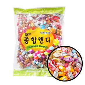 업소용사탕 맛고을 종합캔디 2.4kg 대용량 사탕도매, 1개