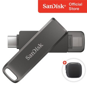 샌디스크 USB 메모리 iXpand Luxe 8핀 C타입 OTG 3.1 대용량 / USB 보관 케이스, 64GB