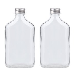 가인글로벌 납작병250 유리병 음료 공병 용기, 2개, 250ml