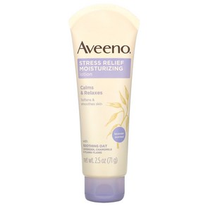 Aveeno 스트레스 관리 모이스처라이징 로션 라벤더 71g(2.5oz) 2팩, 1개, 71g