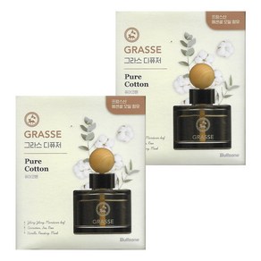 불스원 프리미엄 그라스 차량용 디퓨저 105ml, GRASSE 퓨어코튼, 2개