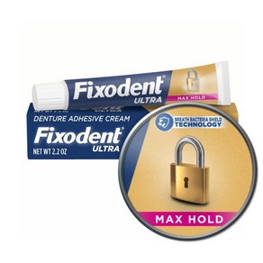 Fixodent Ulta Max 홀드 틀니 접착제 62.4g(2.25온스) (포장은 다를 수 있음), 2.2 Ounce (Pack of 1)