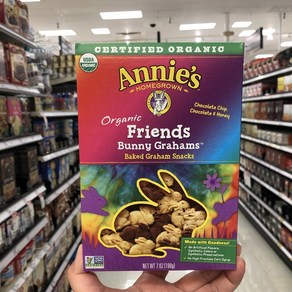 [미국 직배송]애니스 오가닉 프랜즈 버니 그레이엄 스낵 198g Annie's Organic Friends Bunny Grahams