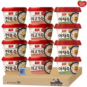 [블루존] 동원 양반죽 쇠고기죽4+야채죽4+전복죽4 맛소금, 287.5g, 1개
