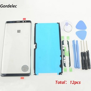 전면 스크린 유리 수리 키트 삼성 갤럭시 note10 플러스 S8 S10 S9 노트 8 9 10 LCD 터치 외부 렌즈 교체, 9.Fo Galaxy Note 8, 1개