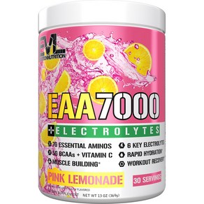 EVLUTIONNUTRITION EAA7000 + 전해질 핑크 레모네이드