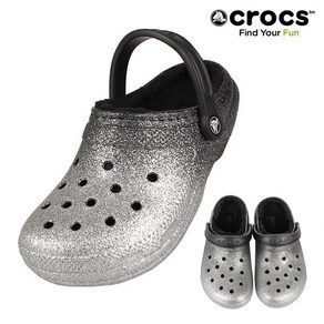 [크록스] CROCS 클래식 글리터 라인드 클로그 털신 205842-067 C