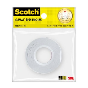 3M 양면 테이프 138 24mm x 10m, 4개