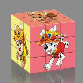 발 순찰 매직 큐브 귀여운 스피드 스티커리스 전문 피젯 퍼즐 선물, 1개, 1. Paw patol 01