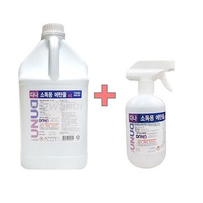 다나제약 소독용 에탄올(83%) 공간소독 살균 알코올 4L+500ml [세트상품], 500ml, 2개