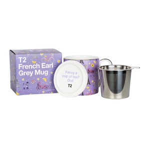 T2 프렌치 얼그레이 머그&인퓨저 Iconic Fench Eal Gey Mug with Infuse, 1개