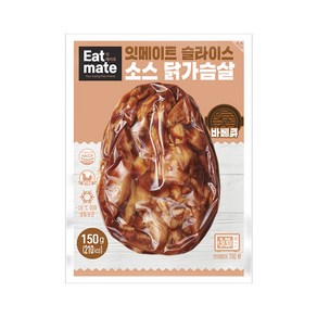 [랭킹닭컴] 잇메이트 슬라이스 소스 닭가슴살 바베큐, 150g, 1개, 150g