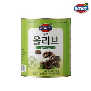 리치스 블랙 올리브 슬라이스, 1개, 3kg