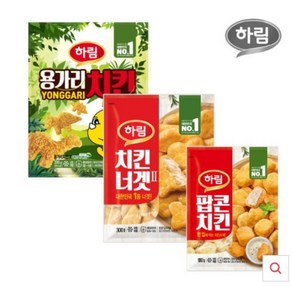 하림 용가리치킨 300g+치킨너겟 300g+팝콘치킨 180g, 1개