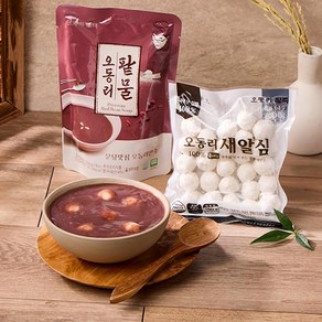 [오동리 팥죽]국내산 팥과 찹쌀로 만든 달지 않은 동지새알팥죽(680g/1~2인분), 680mg, 1세트