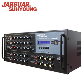 JARAUAR 블루투스앰프 PA-606BT 4채널 스테레오 블루투스 앰프 USB LED디스플레이 블루투스5.0 마이크단자4개 MP3 에코 음질 조절 800와트, 01.PA-606BT