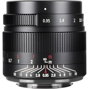 카메라 렌즈 번들렌즈 준광각 7 아티잔 35mm F0.95 대형 조리개 APS-C 파나소닉/올림푸스 M4/3 MFT 마운트 미러리스 카메라용 수동 고정 렌즈(블랙), Fo Fujifilm X mount