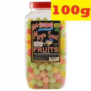 100g 바넷츠 메가 사워 후르츠 과일맛 세상에서 가장신사탕 Banetts Mega Sou Fuits, 1개