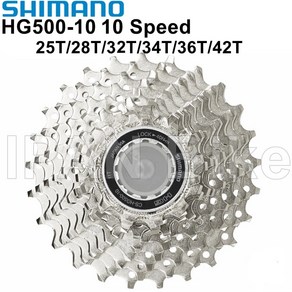 Shimano CS-HG500-10 자전거 카세트 스프로킷 11-34T 10 속도 CS HG500-10 MTB 도로 자전거 프리휠 10v 11-25/28/ 32/ 34/ 36 42, 1개