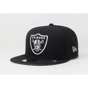 스냅백 모자 Era 59Fifty 남성 캡 NFL Team Las Vegas Raiders 베이직 블랙 Fitted 울