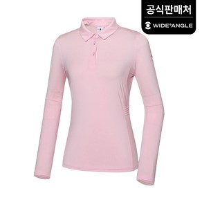 [와이드앵글 공식] [골프] 여성 WL 프로 소매 타공 폴로 티셔츠 L WWP22211P1