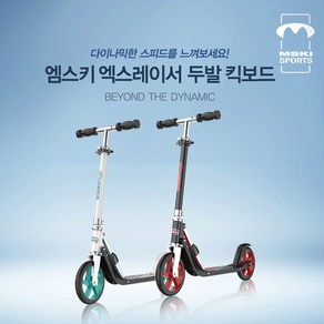 엠스키 엑스레이서 킥보드 180 대형휠 최대하중 100kg 두발퀵보드, 민트, 그린계열, 1개