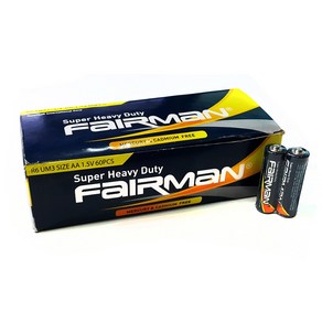 페어맨 FAIRMAN R06 AA사이즈 망간 벌크 [건전지], 60개, 1개입