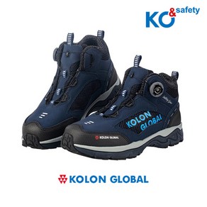 KOLON 코오롱글로벌 6인치 다이얼 메쉬 논슬립 안전화 KG-622 네이비, 1개