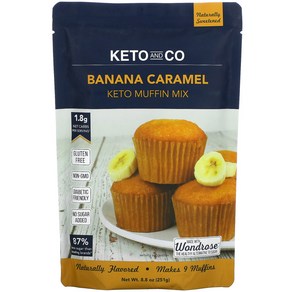 Keto and Co Keto Muffin Mix Banana Caamel 8.8 oz (251 g) 1팩, 1개, 251g