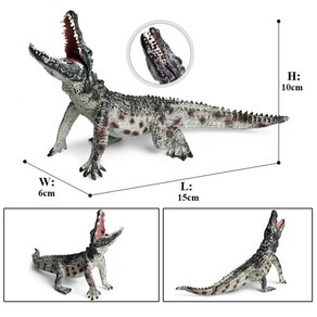 야생 동물 액션 피규어 사르코수쿠스 악어 멧돼지 모델 모형 컬렉, 1개, 8.cocodile14