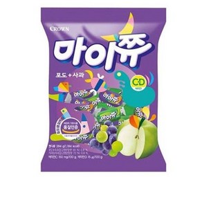 크라운제과 마이쮸 딸기 + 복숭아 포도 + 사과, 328g, 1개