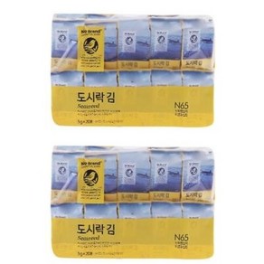 노브랜드 도시락 믿고 먹을 수 있는 국내산 100%김 100g (5g*20) x2개, 2개