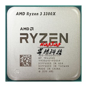 AMD Ryzen 3 3300X R3 3.8 GHz 쿼드 코어 8 스레드 65W CPU 프로세서 L3 = 16M 100-000000159 소켓 AM4