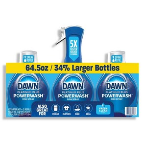 (미국직배) Dawn Powewash 던 파워 주방세제 스프레이 473ml + 2개 리필 (총 3종 1세트), 1세트, 1.825L