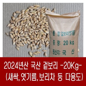 [다온농산] 국산 겉보리 -20Kg- 보리차 보리새싹 및 엿기름 만들기, 20kg, 1개