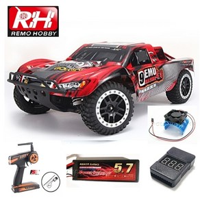 입문용 RC카 REMO-1021B 1/10 브러쉬드 SHORT-COURSE TRUCK, 블루, 1개