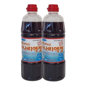 백령도 까나리액젓 원액100% 2배숙성 신안천일염 고순도 최상급품, 2개, 1kg