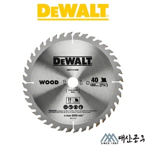 디월트 7인치 원형톱날 목재용 목공용 DWA714140W 40T, 1개