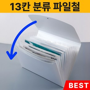 뉴트리픽 도큐먼트 A4 13칸 서류정리 아코디언 파일, 1개, 연베이지-WH