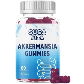 SUGAWITA GLP-1  Akkemansia 프로바이오틱스 젤리 보충제 Muciniphila 1억 AFU 이눌린 400mg 함유 남성 및 여성용 소화 장 지원 60개, SUGAWITA GLP-1  Akkemansia 프, 1개