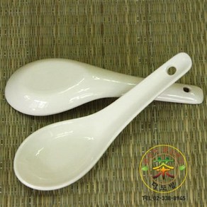 도자기 스푼(소) 1개-우동스픈/차(tea) 테스트용 수저/업소용/다하/tea testing/도자기 수저/죽 등 일, 1개
