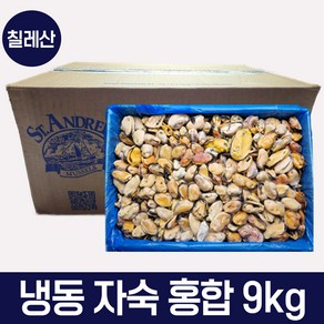 다인수산몰) 냉동 자숙 홍합살 9kg 벌크 100/200 칠레산 홍합미역국 깐홍합 손질홍합살 홍살, 1개